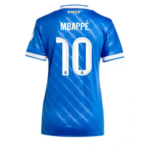 Stroje piłkarskie Real Madrid Kylian Mbappe #10 Koszulka Trzeciej dla damskie 2025-26 Krótki Rękaw